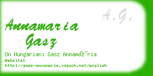 annamaria gasz business card